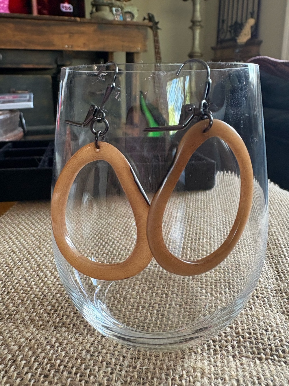 Tagua Nut Tan Cream Lightweight Dangle Earrings - Women Jewelry